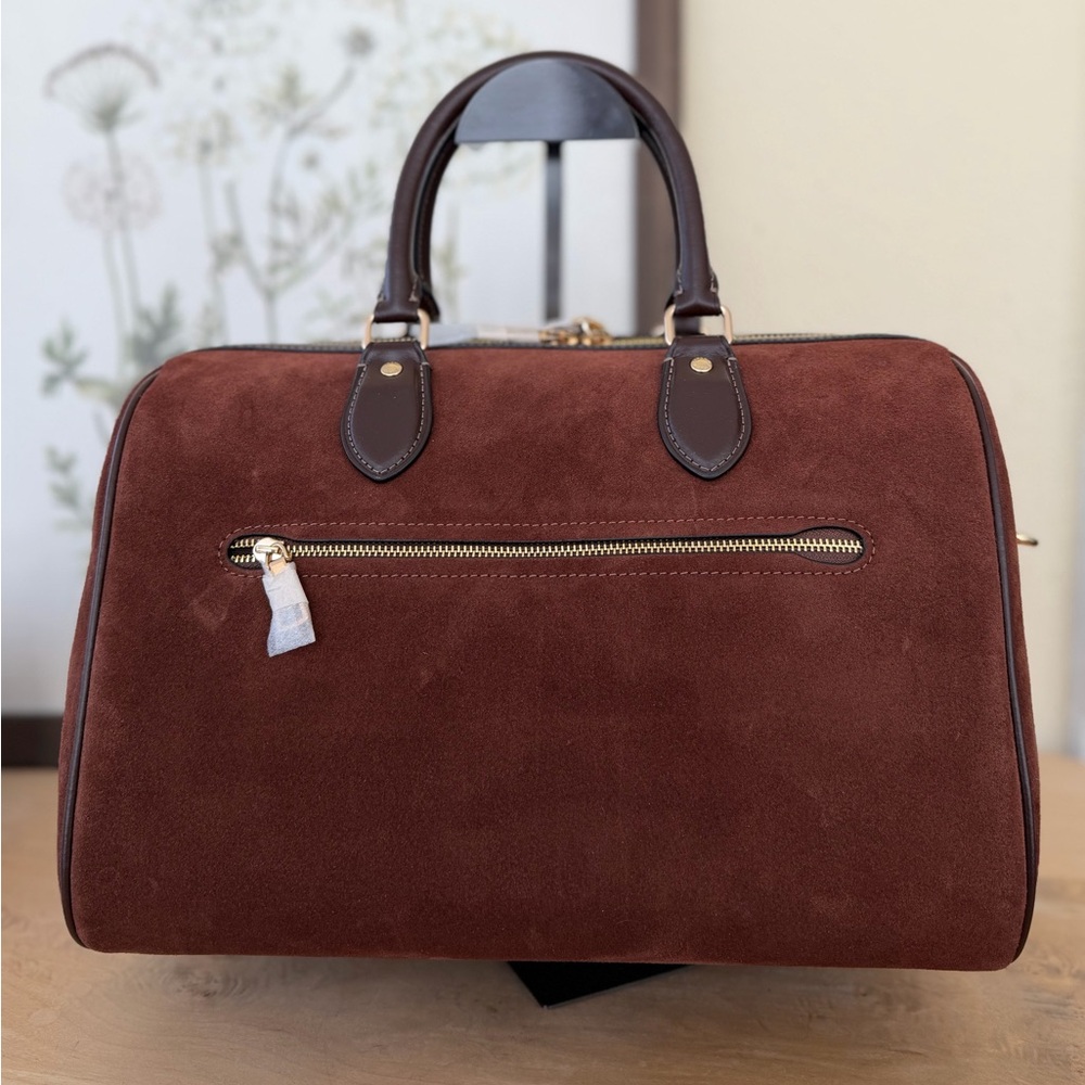 Coach Brown Suede Rowan Bag🐻🤎 - Picture 4 of 8